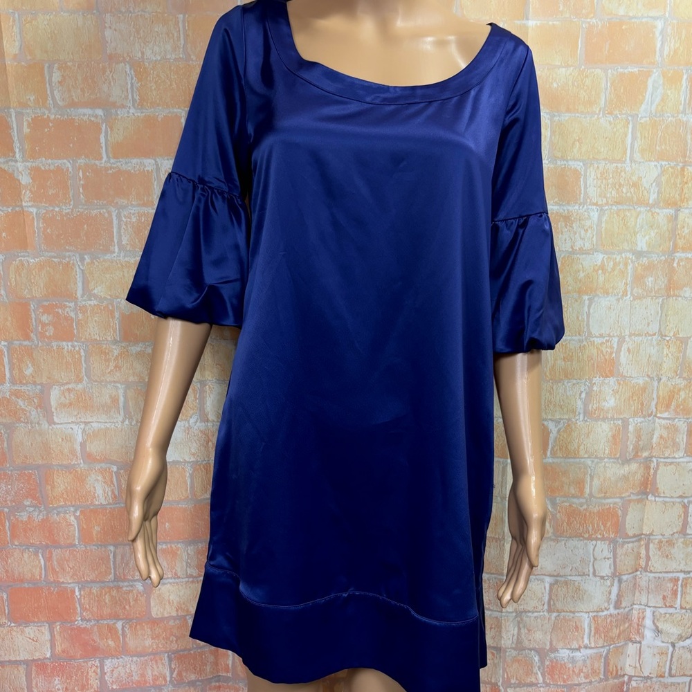 Mix It Royal Blue‎ Satin Shift Dress